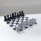 Chess Set in Marble and Metal