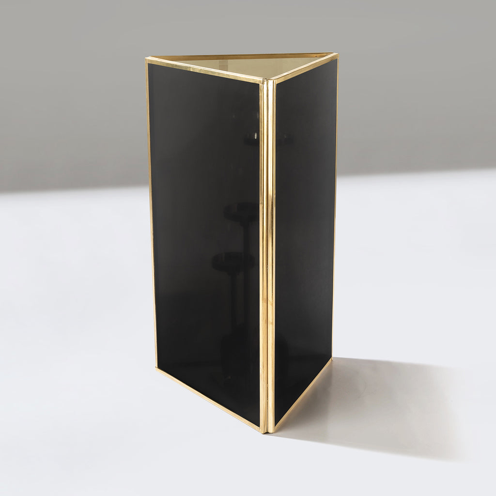 Black and gold triangular Lamp