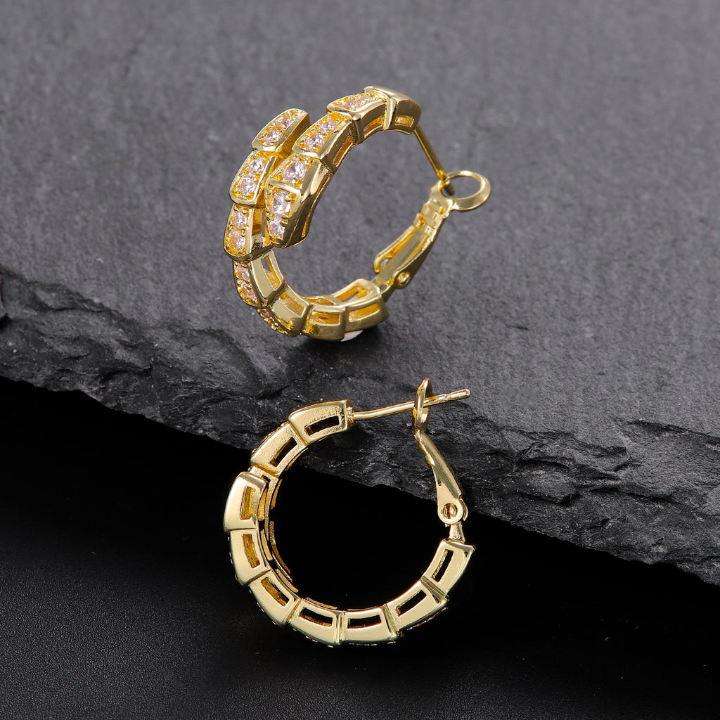 Crystal Hoop Earrings