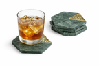 Hexagon Inlay Coasters | Set of 4