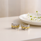Plated Interlocked Chain Earrings
