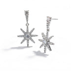 Star Zircon Silver Earrings
