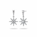 Star Zircon Silver Earrings