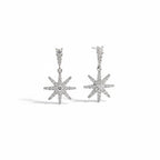 Star Zircon Silver Earrings