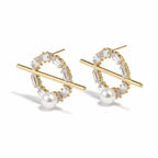 Interstellar Zircon Peal Earrings