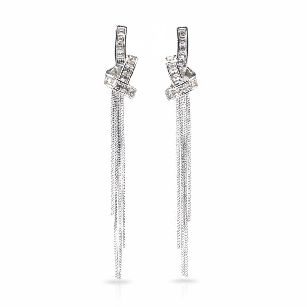 Silver Knot Earrings