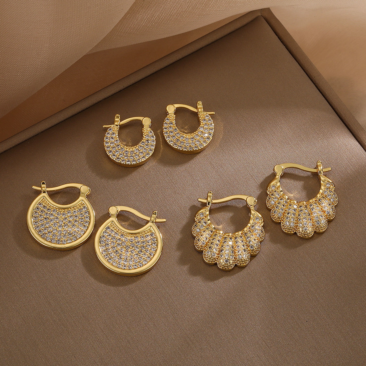 Three different hoop styles together