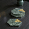 Green Marble Coasters