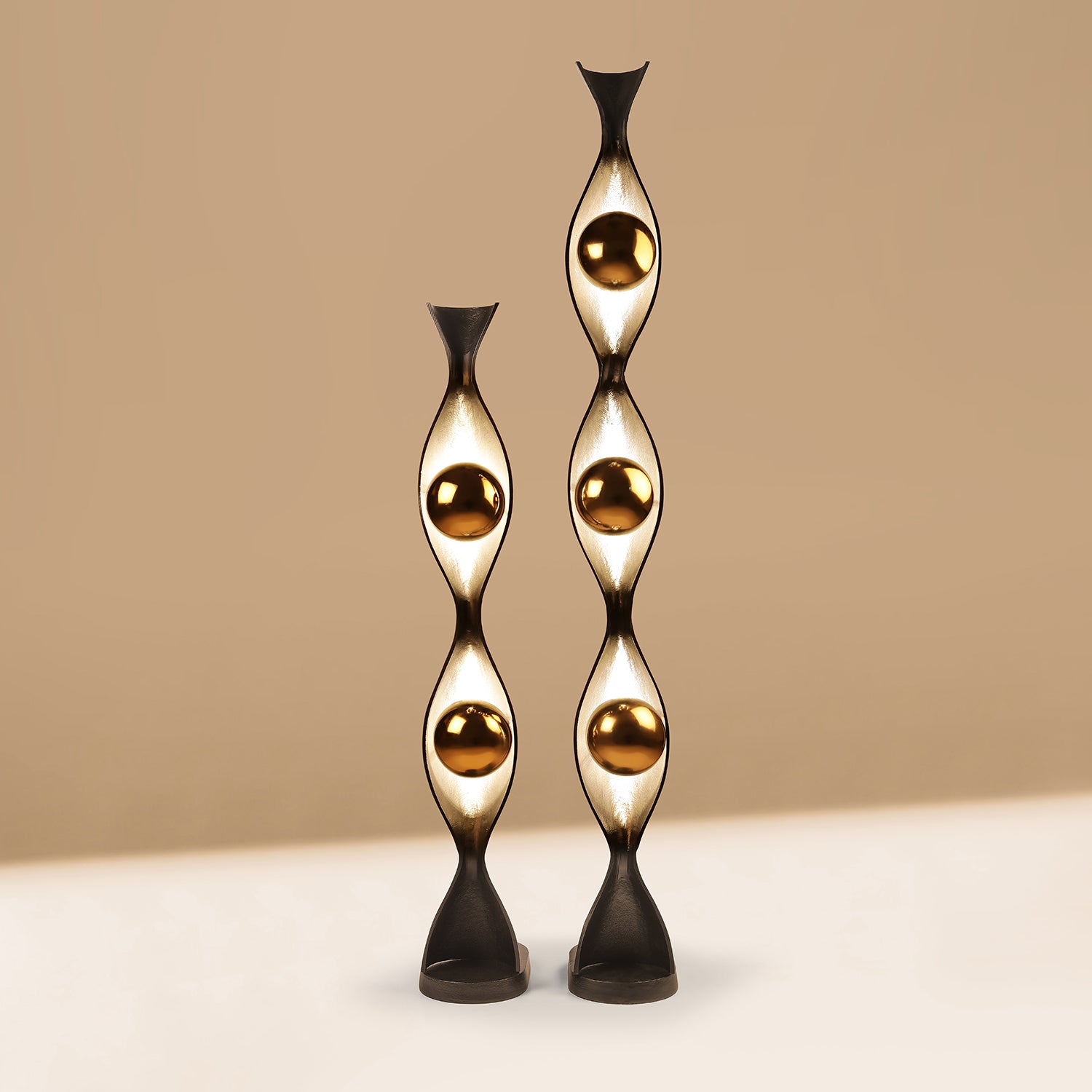 Peacock Pillar Lamps | Set of 2 ©