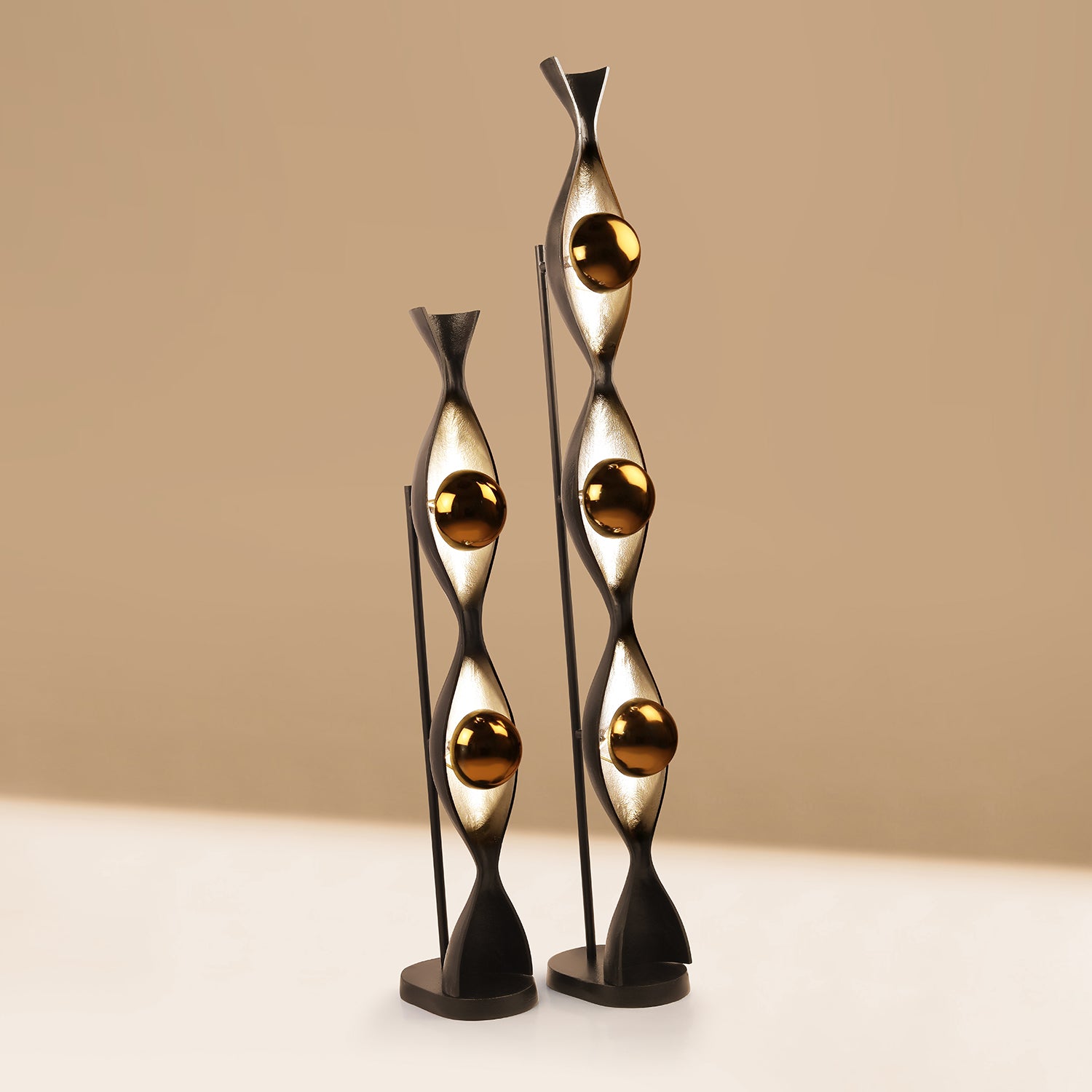 Peacock Pillar Lamps | Set of 2 ©