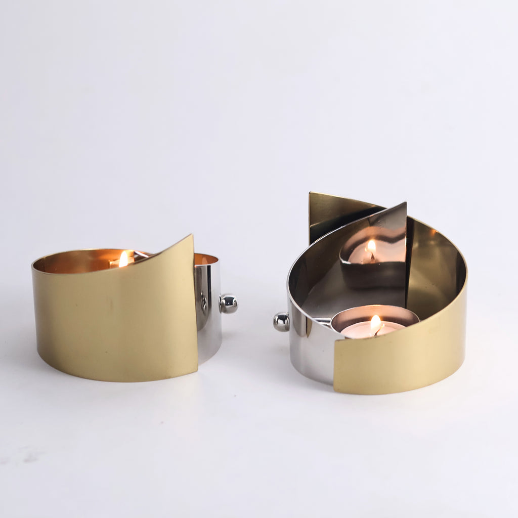 Twin Orbit | Set of 2 Tea Light holders