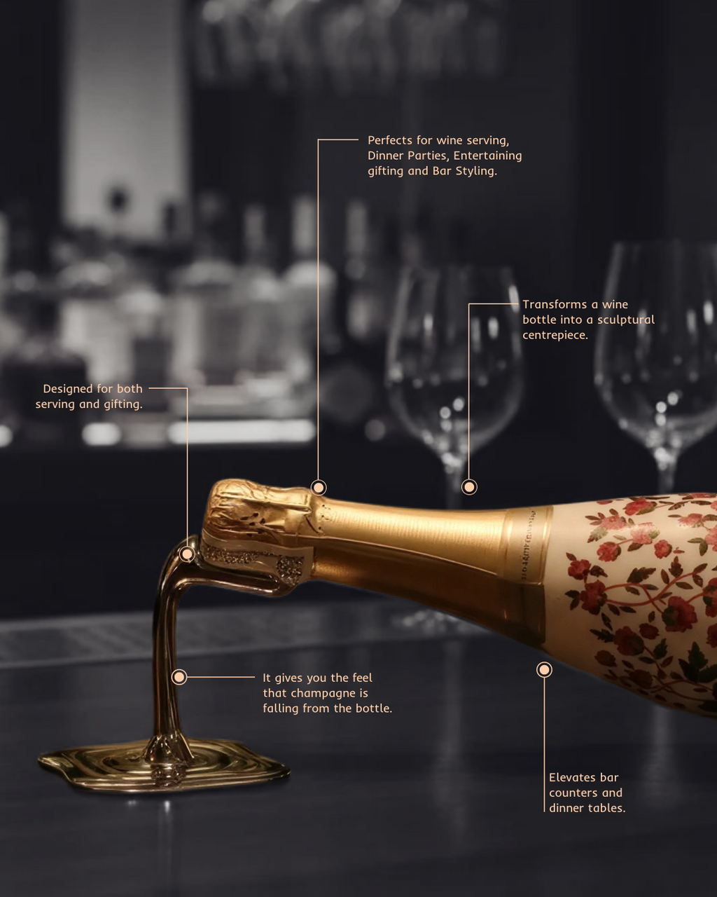 The Polished Pour | Wine Bottle Holder