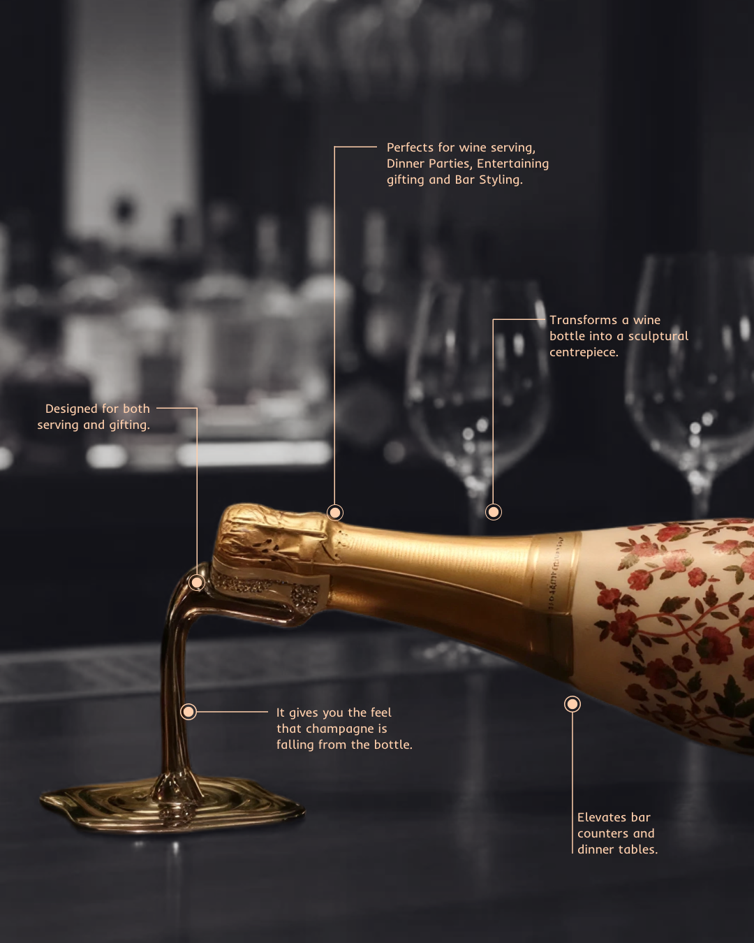 The Polished Pour | Wine Bottle Holder