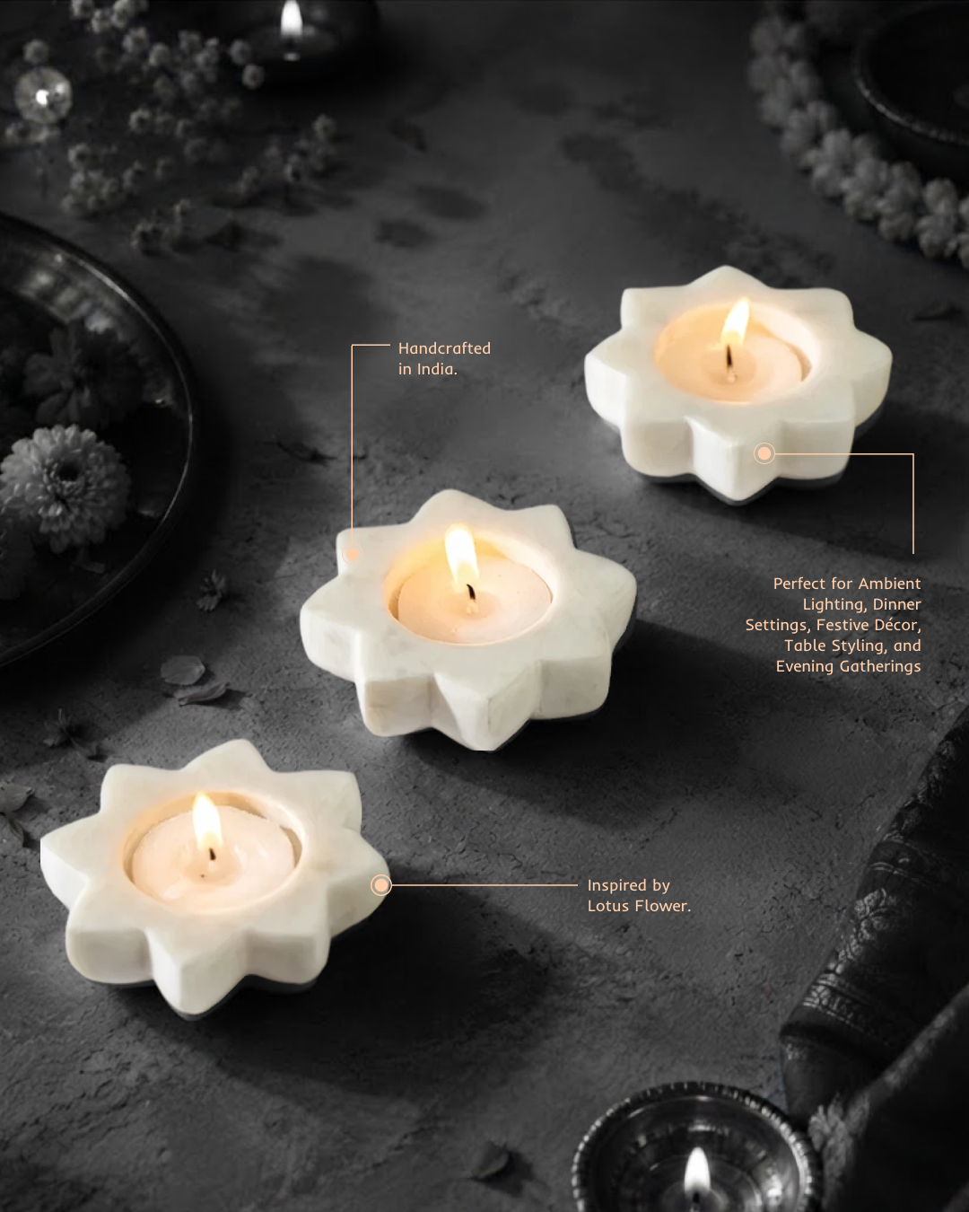 Lotus Glow | Marble Dia's