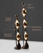 Peacock Pillar Lamps | Set of 2 ©