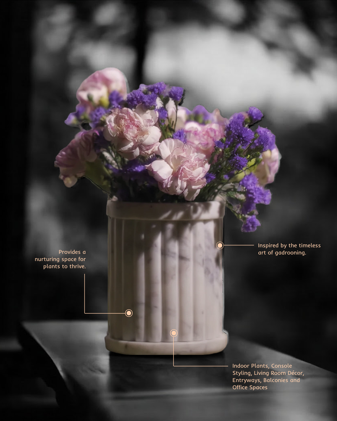 Sculpted Opulence | Marble Planter