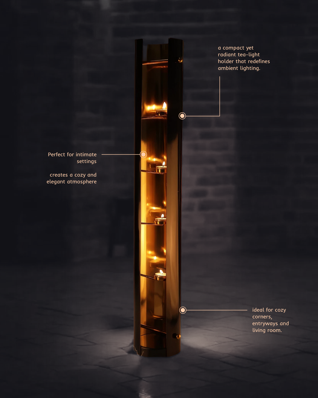 The Glow Companion | Tall Tea Light Holder