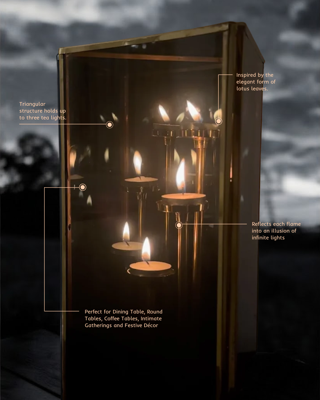The Padma Infinity | Floral Tea Light Holder