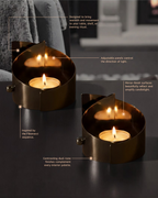 Twin Orbit | Set of 2 Tea Light holders