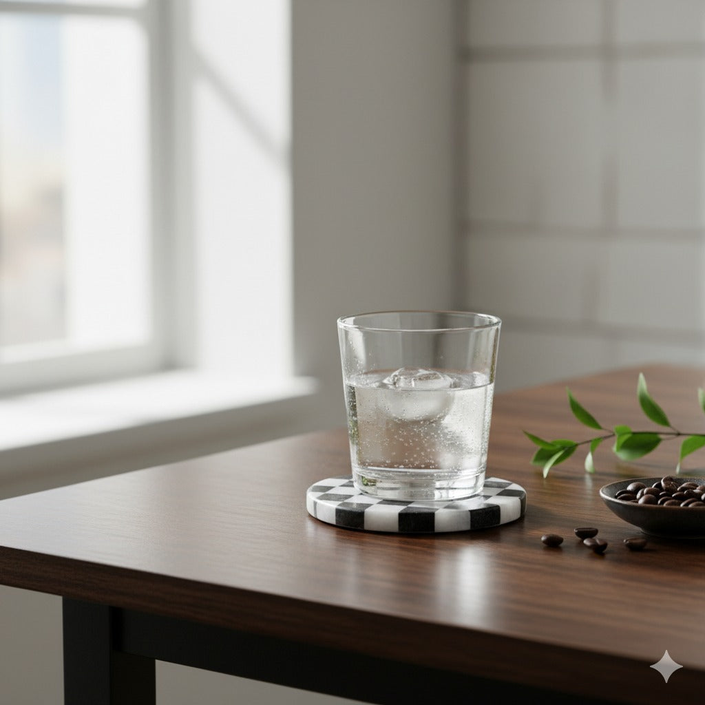 Chequered Marble Coasters