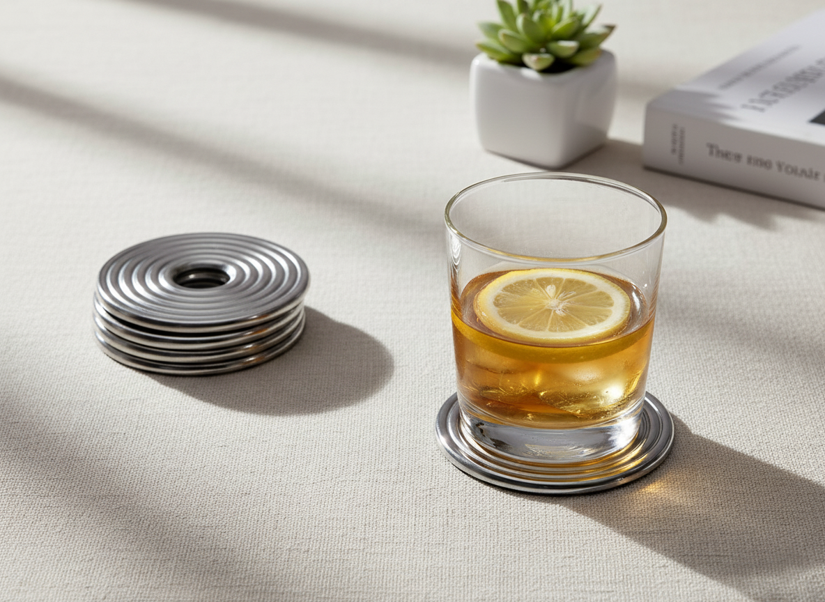 Spiral Shaped Metal Coasters