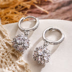 Cluster Drop Plated Diamond Earrings