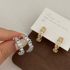 Criss Cross Plated Hoops