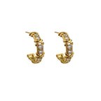 Criss Cross Plated Hoops