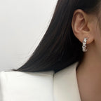 Criss Cross Plated Hoops