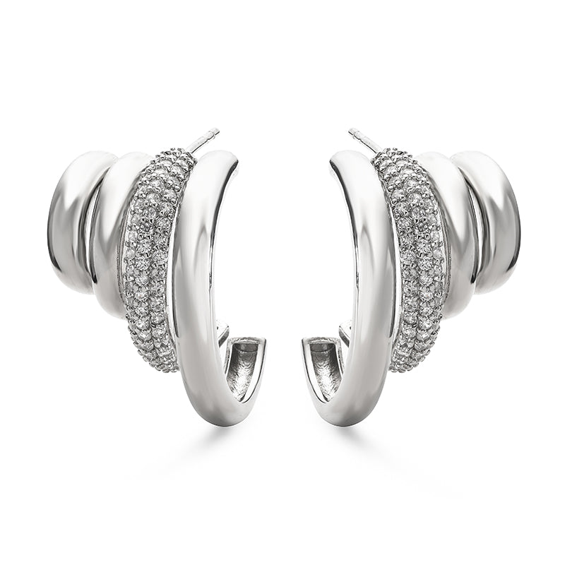 Silver Multi Hoops