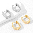 Gold Plated Studded Hoops