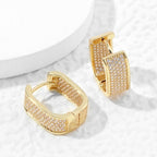 Gold Plated Studded Hoops