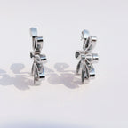 Platinum Floral 3D Earrings