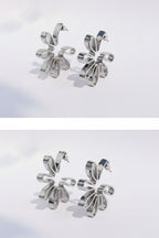 Platinum Floral 3D Earrings