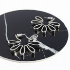 Platinum Floral 3D Earrings