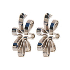 Platinum Floral 3D Earrings