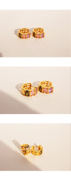 Lilac Plated Hoops