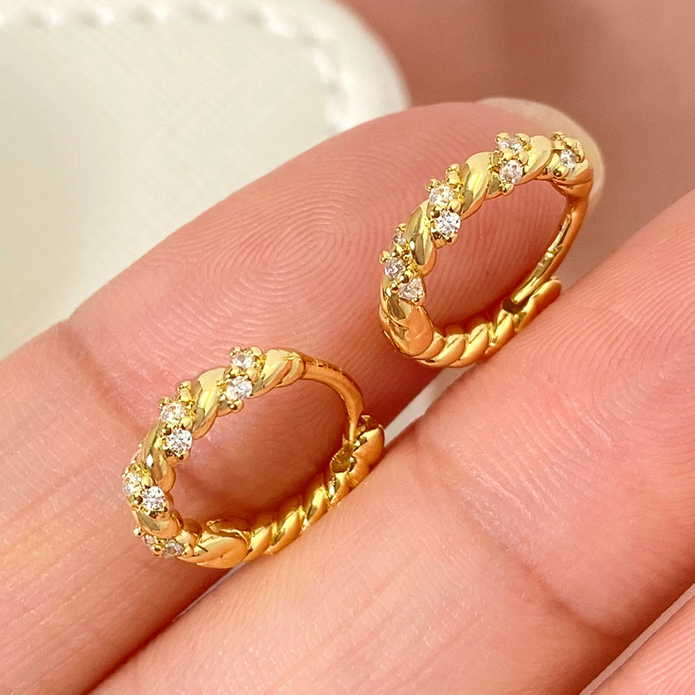 Twist Plated Hoops