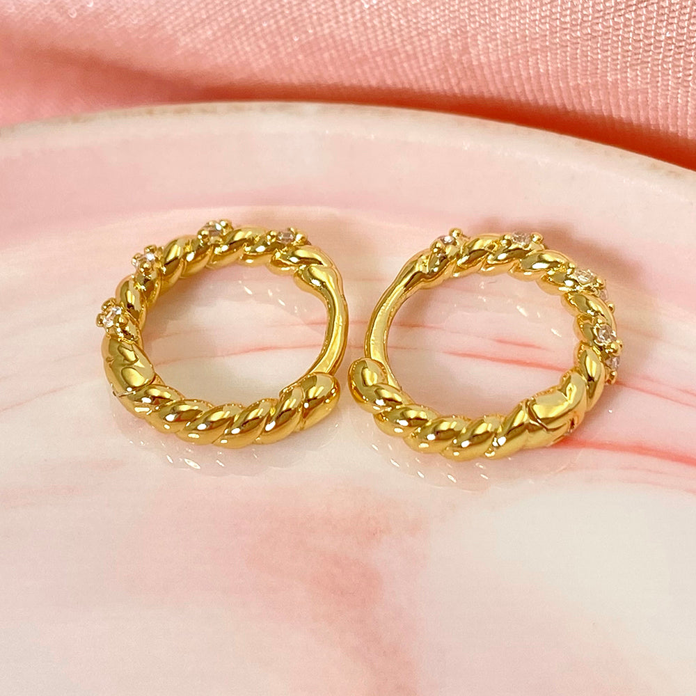 Twist Plated Hoops