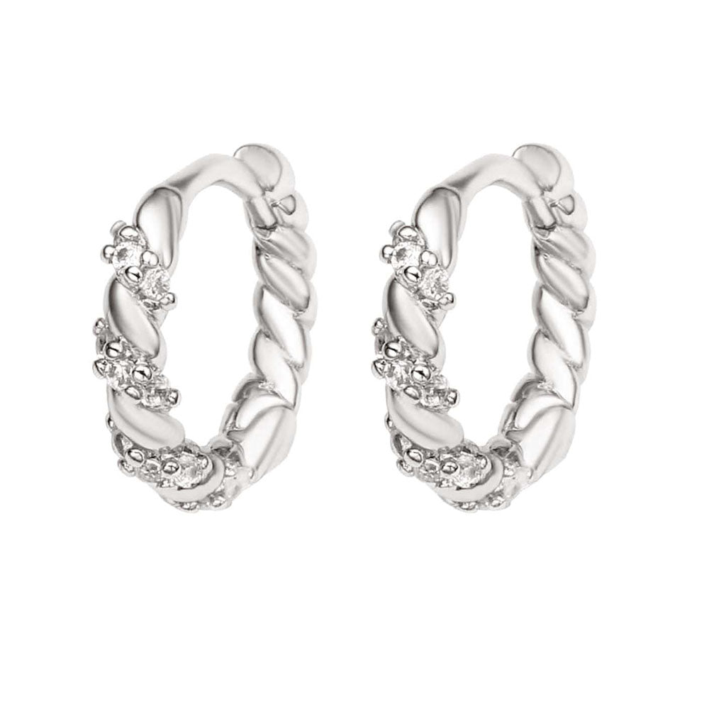 Twist Plated Hoops
