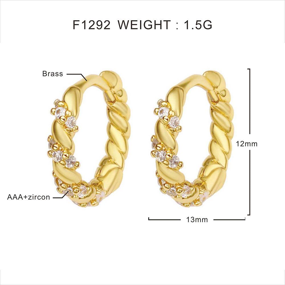 Twist Plated Hoops