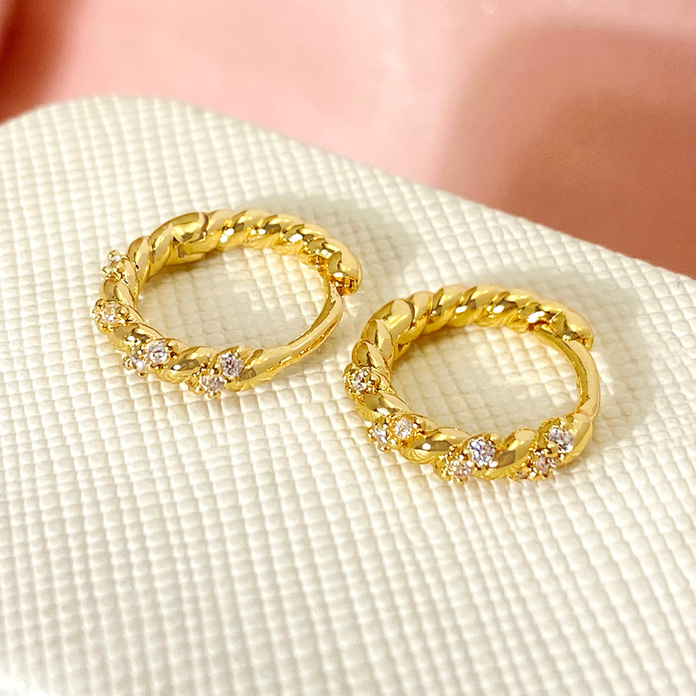 Twist Plated Hoops