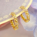 Twist Plated Hoops