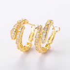Snake Gold Plated Zircon Earrings