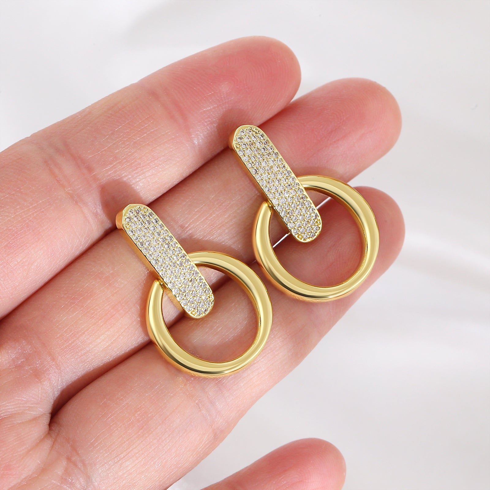 Elegant Simple Gold Plated Earrings