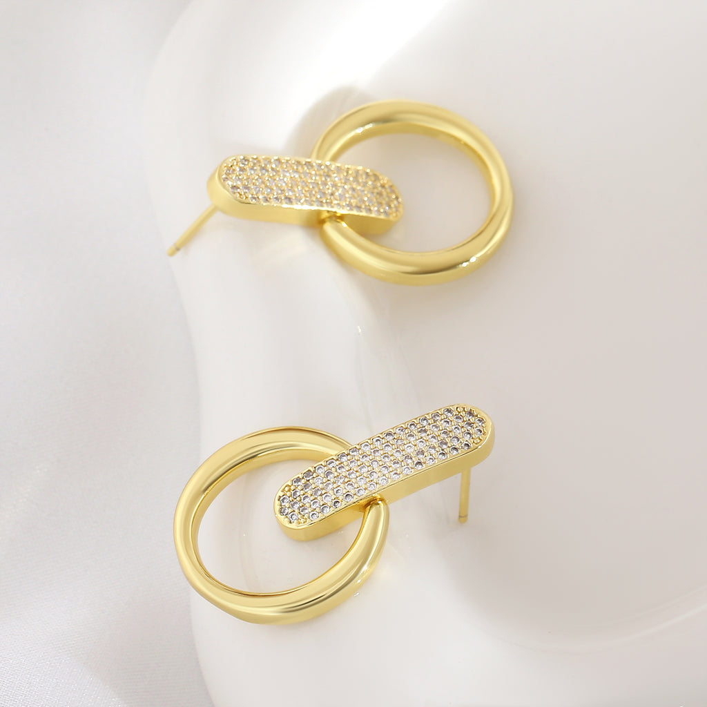 Elegant Simple Gold Plated Earrings