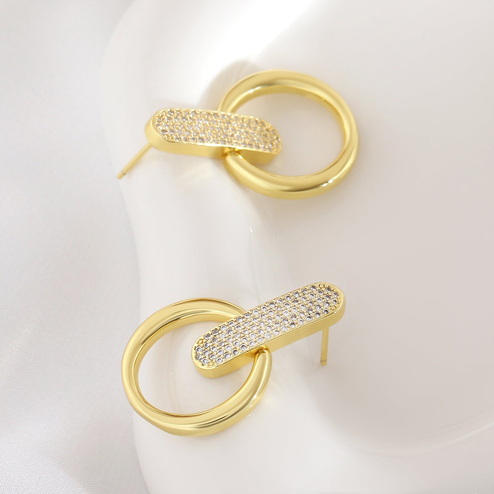 Elegant Simple Gold Plated Earrings