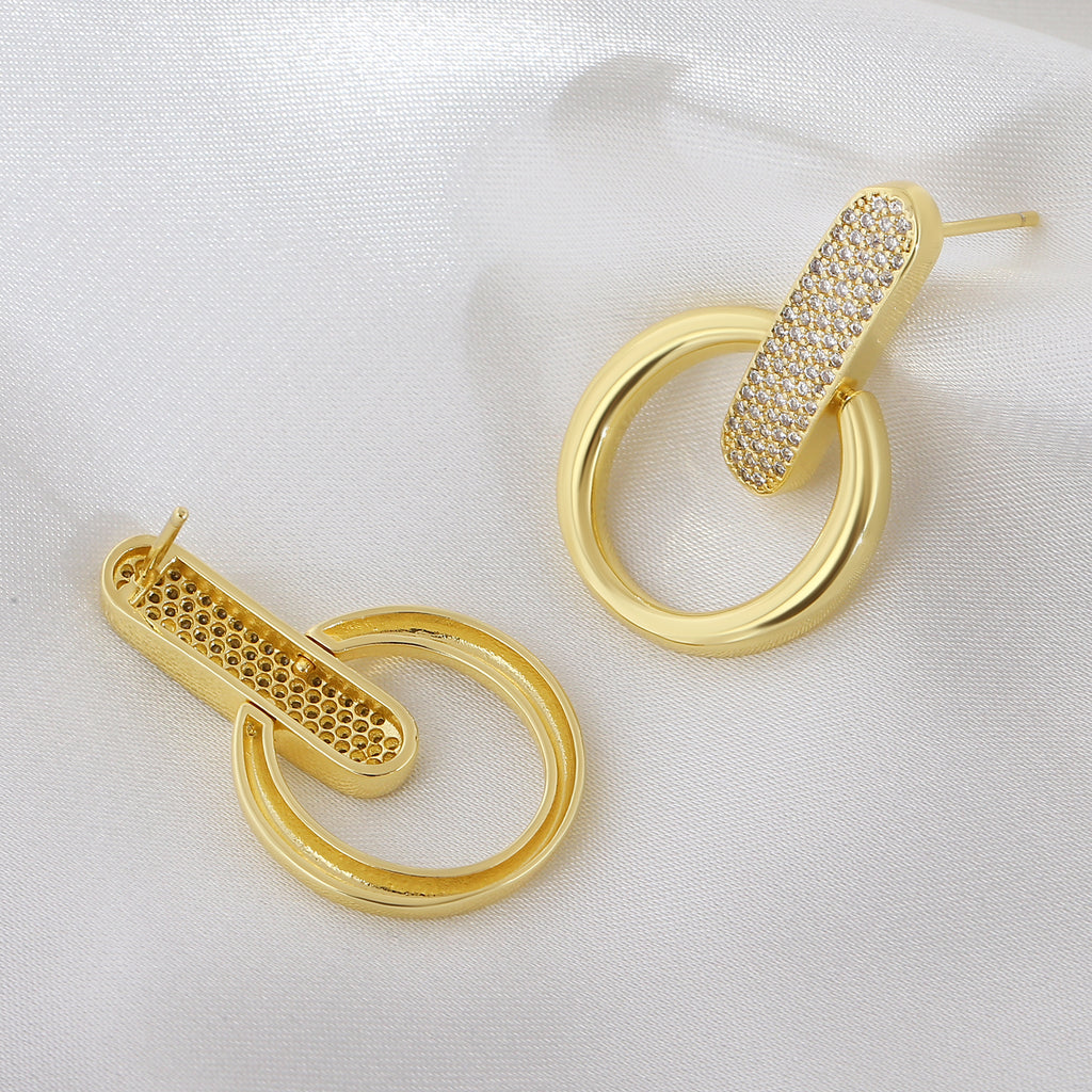 Elegant Simple Gold Plated Earrings