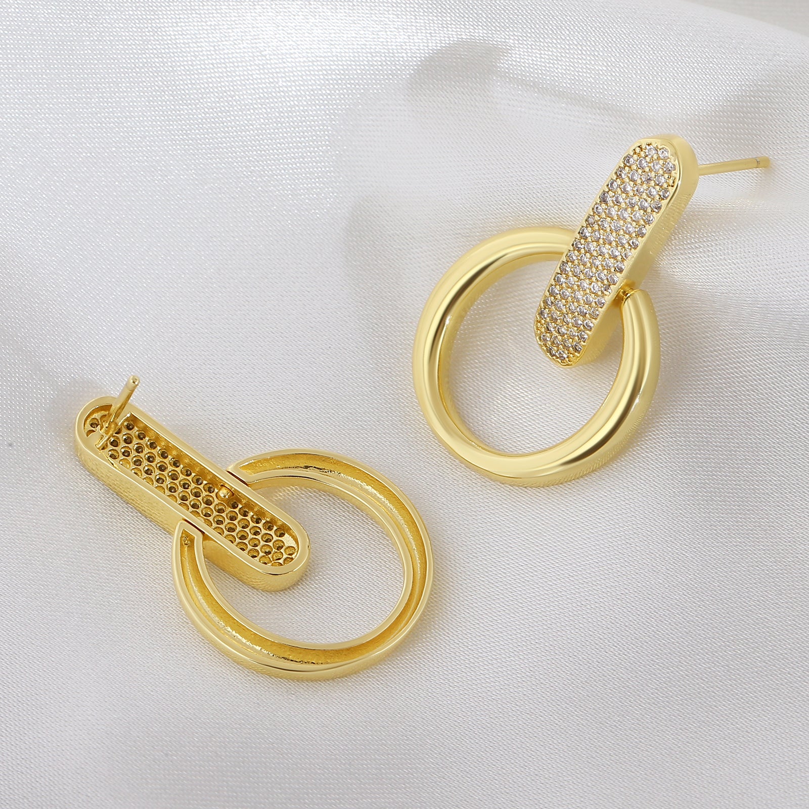 Elegant Simple Gold Plated Earrings