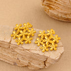 Floral Sacred Geometry Gold Earrings
